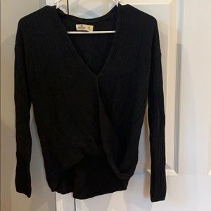 Black surplice sweater